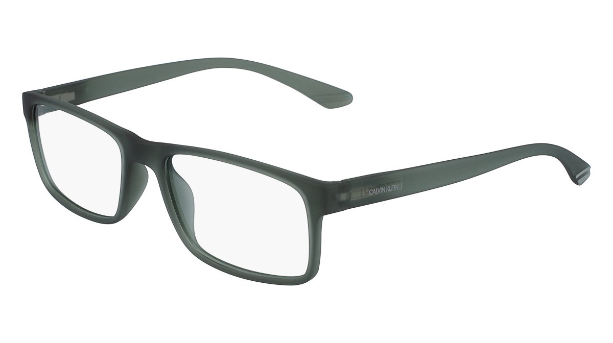 Eyeglasses Calvin Klein CK19569N (329) color matte crystal light green shape rectangle 