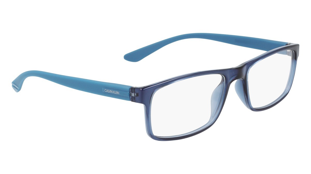 Eyeglasses Calvin Klein CK19569N (430) color teal shape rectangle 