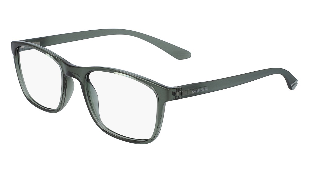 Eyeglasses Calvin Klein CK19571N (329) color crystal light green shape rectangle 