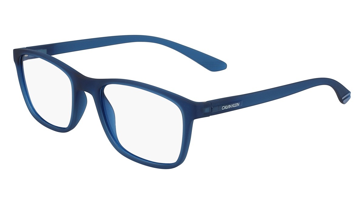 Eyeglasses Calvin Klein CK19571N (405) color matte crystal blue shape rectangle 