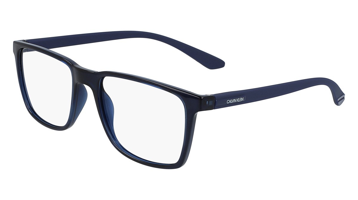 Eyeglasses Calvin Klein CK19573N (405) color crystal blue shape rectangle 