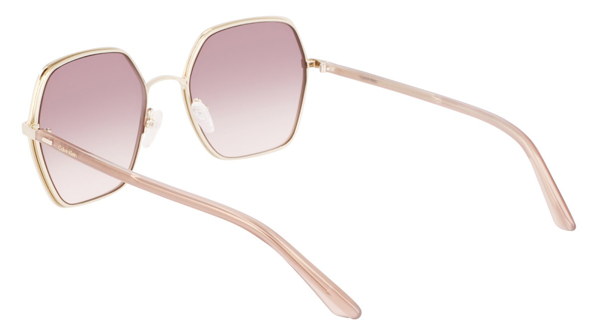 Sunglasses Calvin Klein CK21131S (208) color sand shape rectangle lenses gradient nude silver mirror