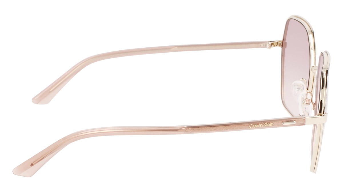 Sunglasses Calvin Klein CK21131S (208) color sand shape rectangle lenses gradient nude silver mirror