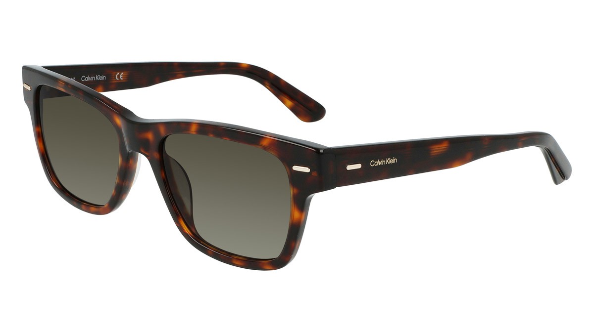 Sonnenbrillen Calvin Klein CK21528S (220) farbe brown havana form rechteckig gläser solid khaki