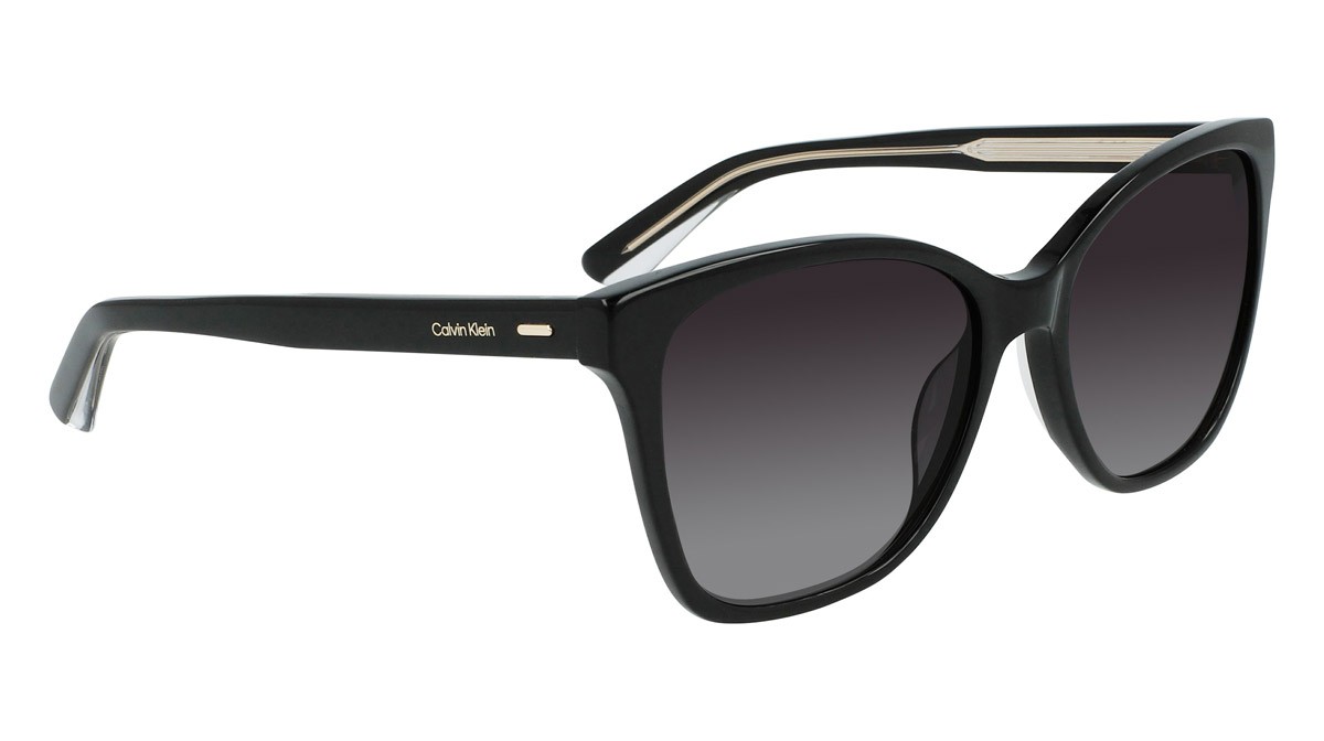 Sunglasses Calvin Klein CK21529S (001) color black shape rectangle lenses grey gradient