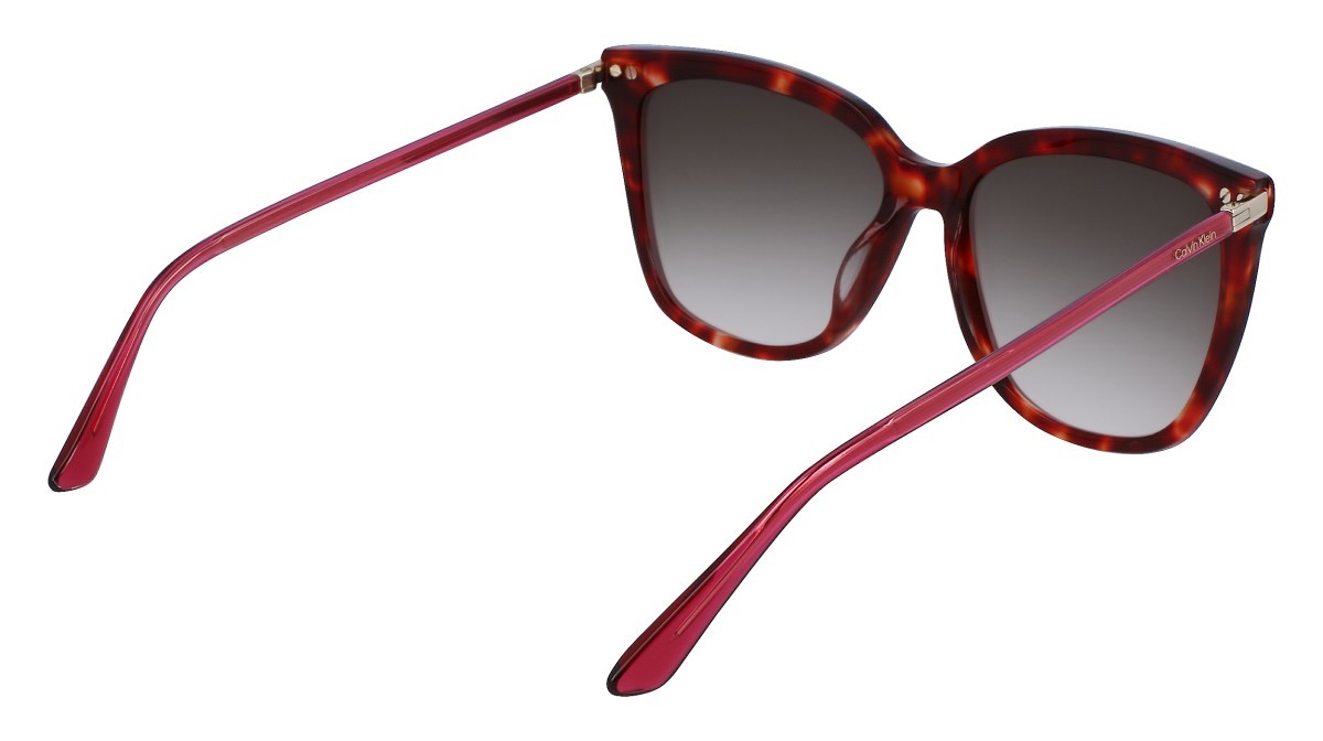Sonnenbrillen Calvin Klein CK22532S (609) farbe burgundy havana form rechteckig gläser gradient smoke khaki