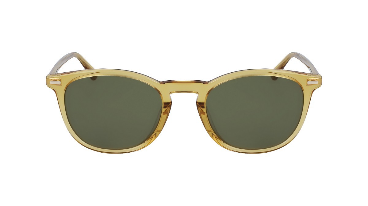 Sonnenbrillen Calvin Klein CK22533S (729) farbe butterscotch form rund gläser solid green