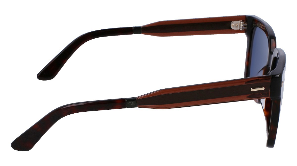 Sonnenbrillen Calvin Klein CK22535S (235) farbe dark havana form rechteckig gläser solid blue