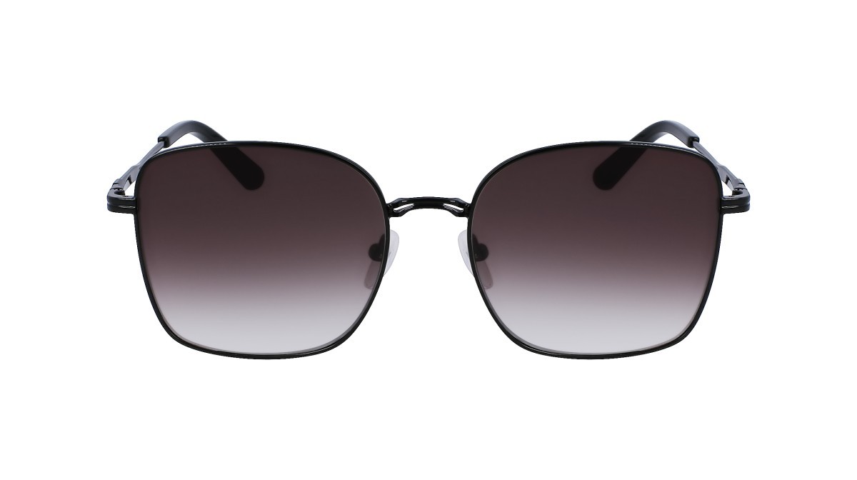 Sunglasses Calvin Klein CK23100S (001) color black shape rectangle lenses dark grey gradient