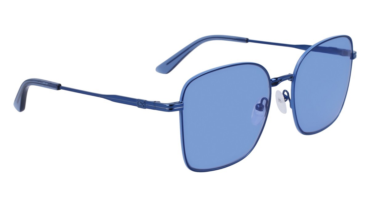 Sunglasses Calvin Klein CK23100S (413) color azure shape rectangle lenses solid blue