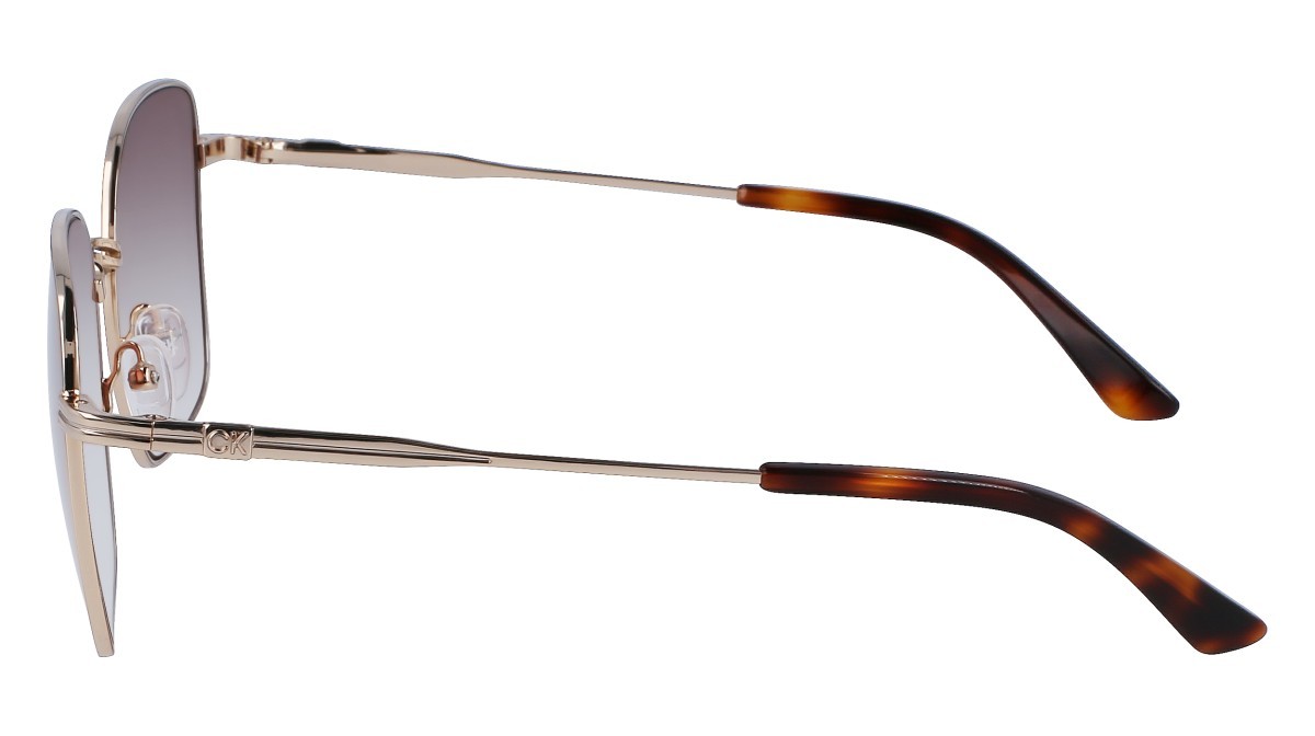 Sunglasses Calvin Klein CK23100S N (717) color gold shape rectangle 