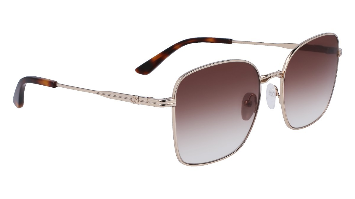 Sunglasses Calvin Klein CK23100S N (717) color gold shape rectangle 