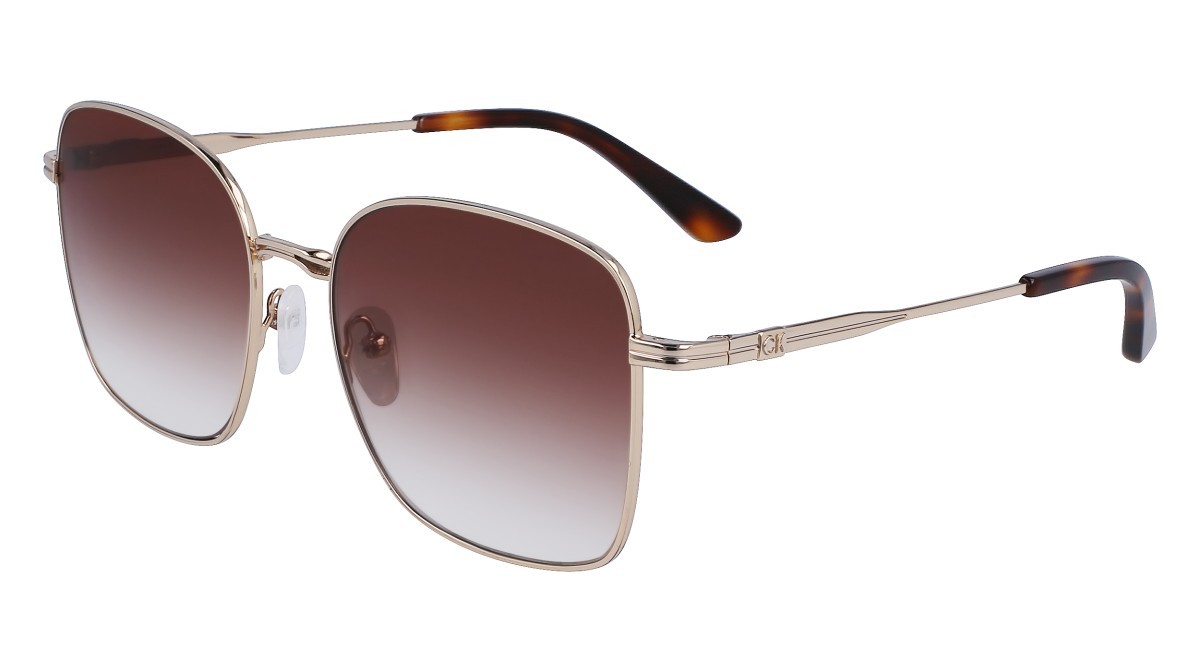 Sunglasses Calvin Klein CK23100S N (717) color gold shape rectangle 