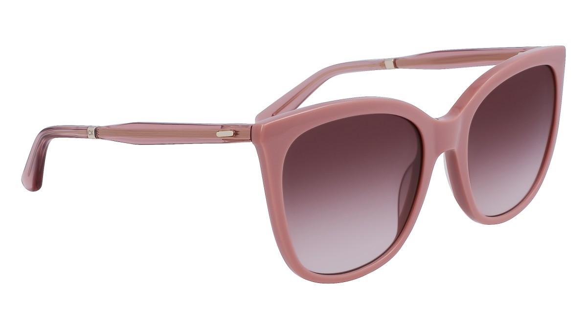 Sonnenbrillen Calvin Klein CK23500S (601) farbe rose form rechteckig gläser gradient brown