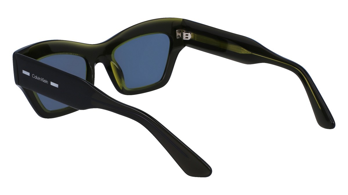 Sonnenbrillen Calvin Klein CK23503S (320) farbe olive form schmetterling gläser solid green