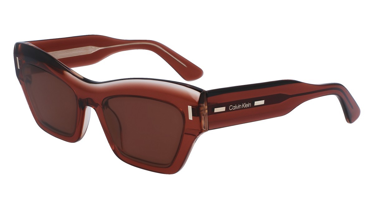 Sonnenbrillen Calvin Klein CK23503S (601) farbe rose form schmetterling gläser solid brown