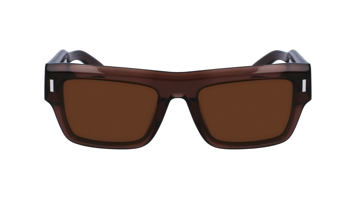 Sonnenbrillen Calvin Klein CK23504S (260) farbe taupe form quadratisch gläser solid brown