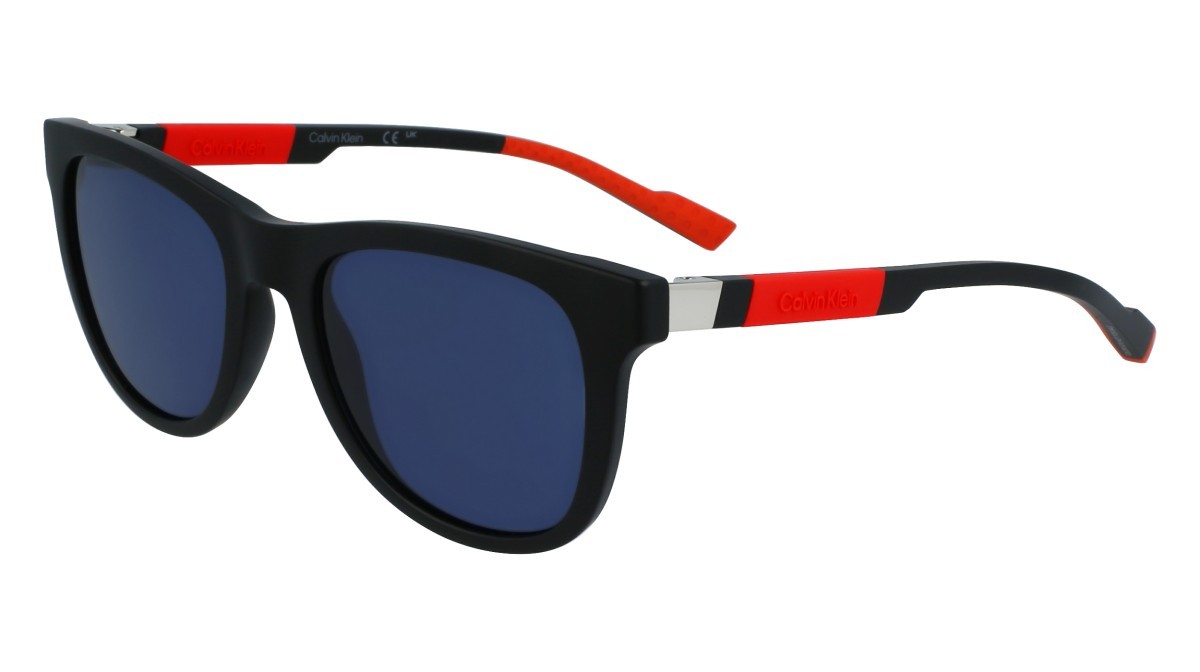 Sonnenbrillen Calvin Klein CK23507S (002) farbe matte black form rechteckig gläser solid blue