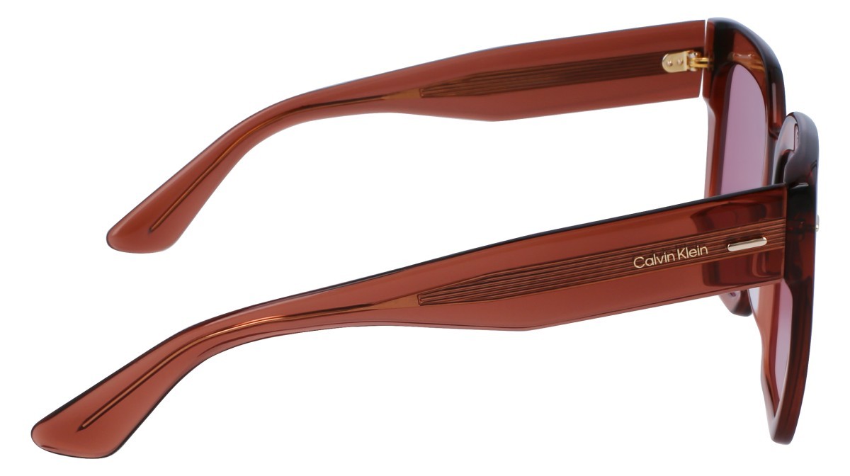 Sunglasses Calvin Klein CK23508S (200) color brown shape rectangle lenses solid rose