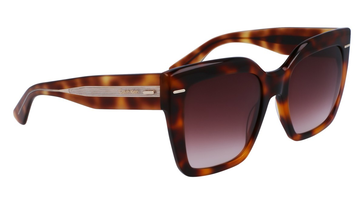 Sunglasses Calvin Klein CK23508S (220) color brown havana shape rectangle lenses gradient brown