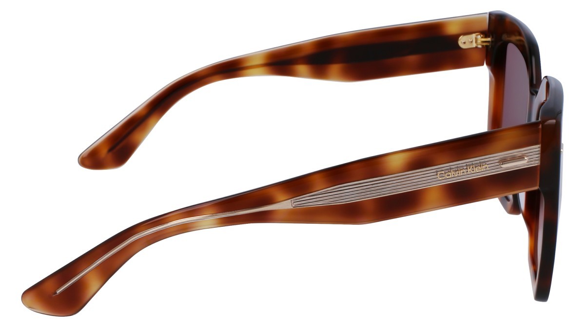 Occhiali da sole Calvin Klein CK23508S N (220) colore brown havana forma rettangolare 