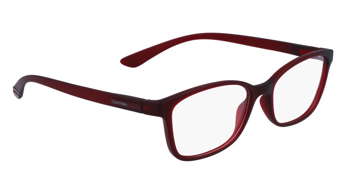 Eyeglasses Calvin Klein CK23525N (605) color matte burgundy shape rectangle 