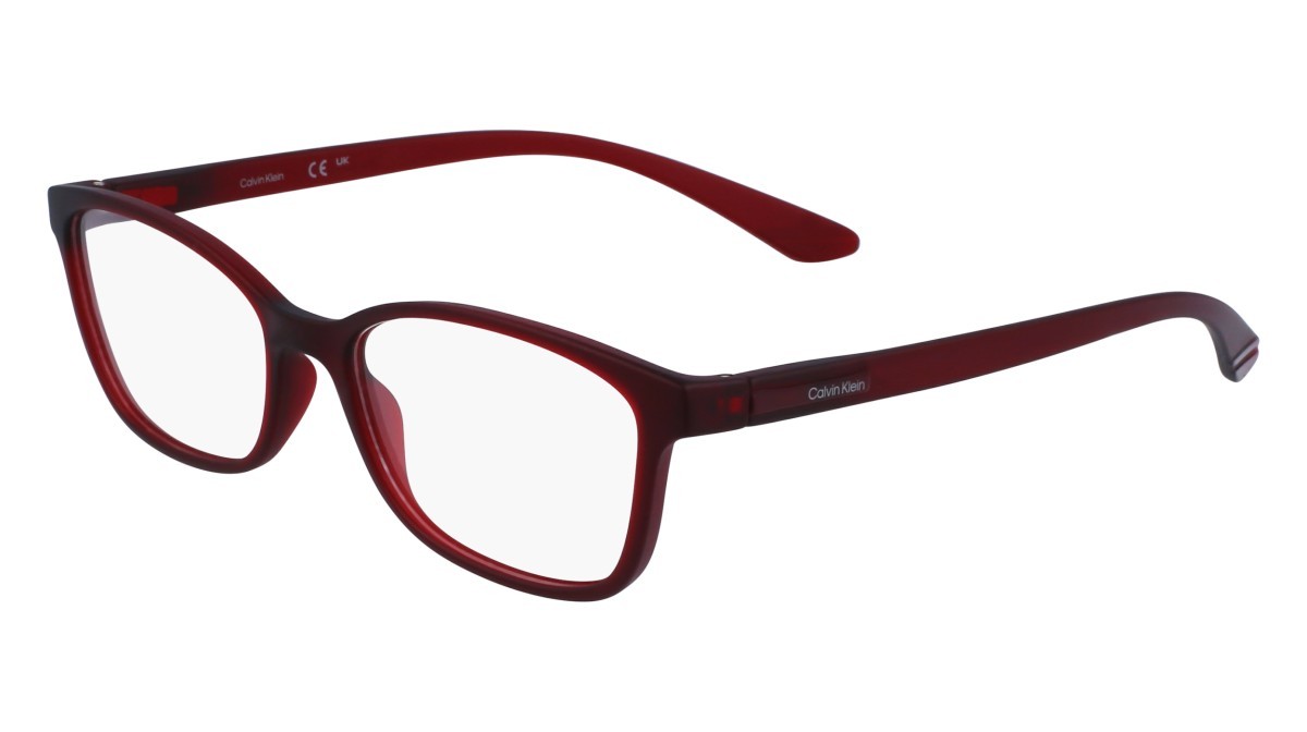 Eyeglasses Calvin Klein CK23525N (605) color matte burgundy shape rectangle 