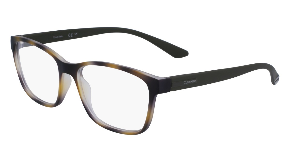 Eyeglasses Calvin Klein CK23528N (340) color green havana shape rectangle 