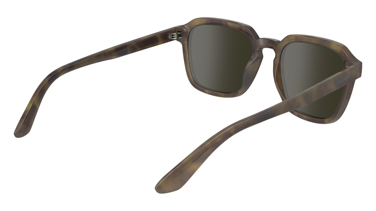 Sonnenbrillen Calvin Klein CK23533S (244) farbe khaki havana form rechteckig gläser solid green