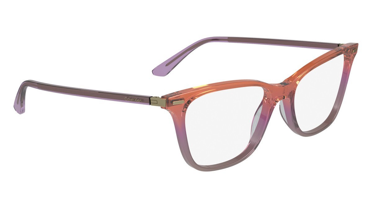 Eyeglasses Calvin Klein CK23544 (815) color transparent orange/pink/nude shape rectangle lenses demo