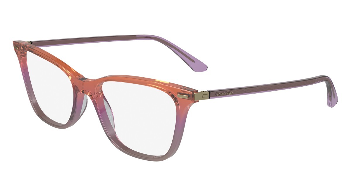 Eyeglasses Calvin Klein CK23544 (815) color transparent orange/pink/nude shape rectangle lenses demo