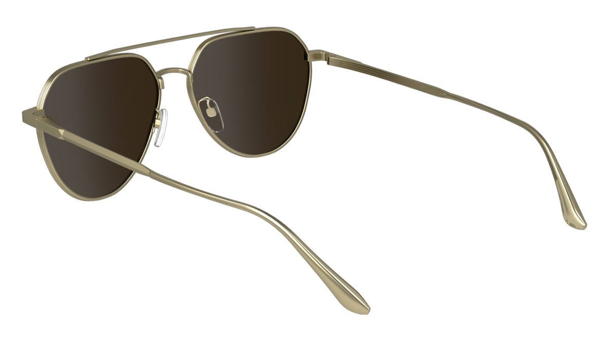 Sonnenbrillen Calvin Klein CK24100S (720) farbe matte gold form aviator gläser solid brown