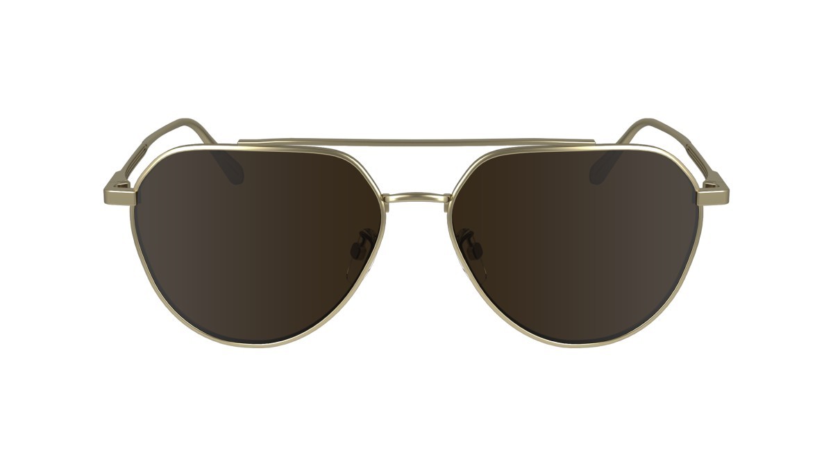 Sonnenbrillen Calvin Klein CK24100S (720) farbe matte gold form aviator gläser solid brown