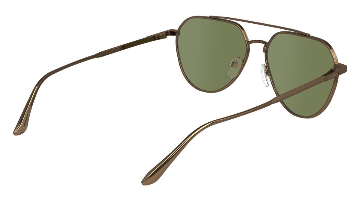 Sonnenbrillen Calvin Klein CK24100S (771) farbe amber gold form aviator gläser solid green