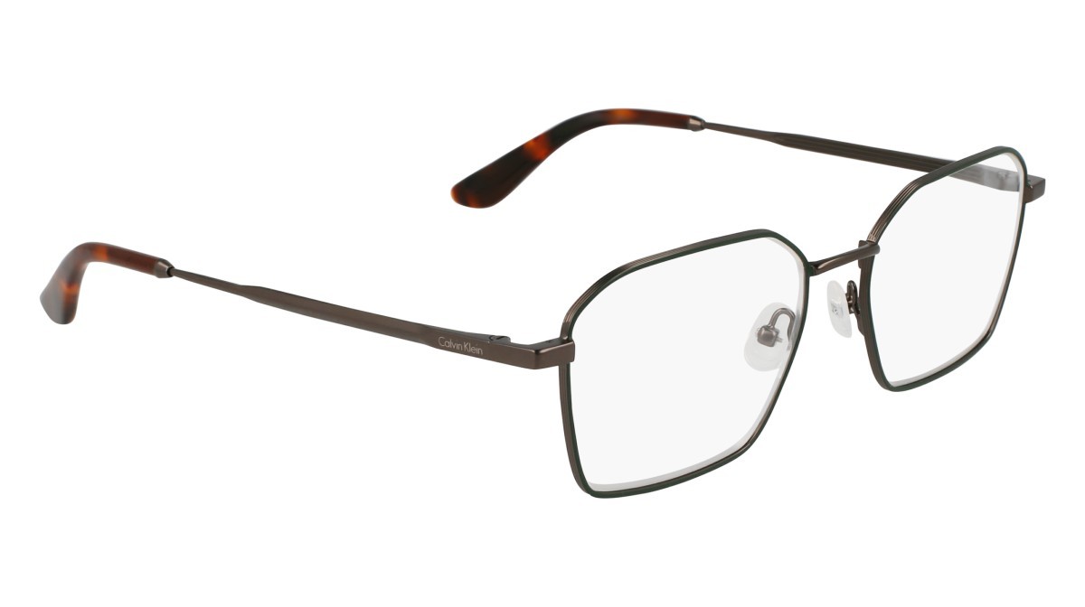 Brillen Calvin Klein CK24104 (009) farbe dark gunmetal/green form rechteckig 