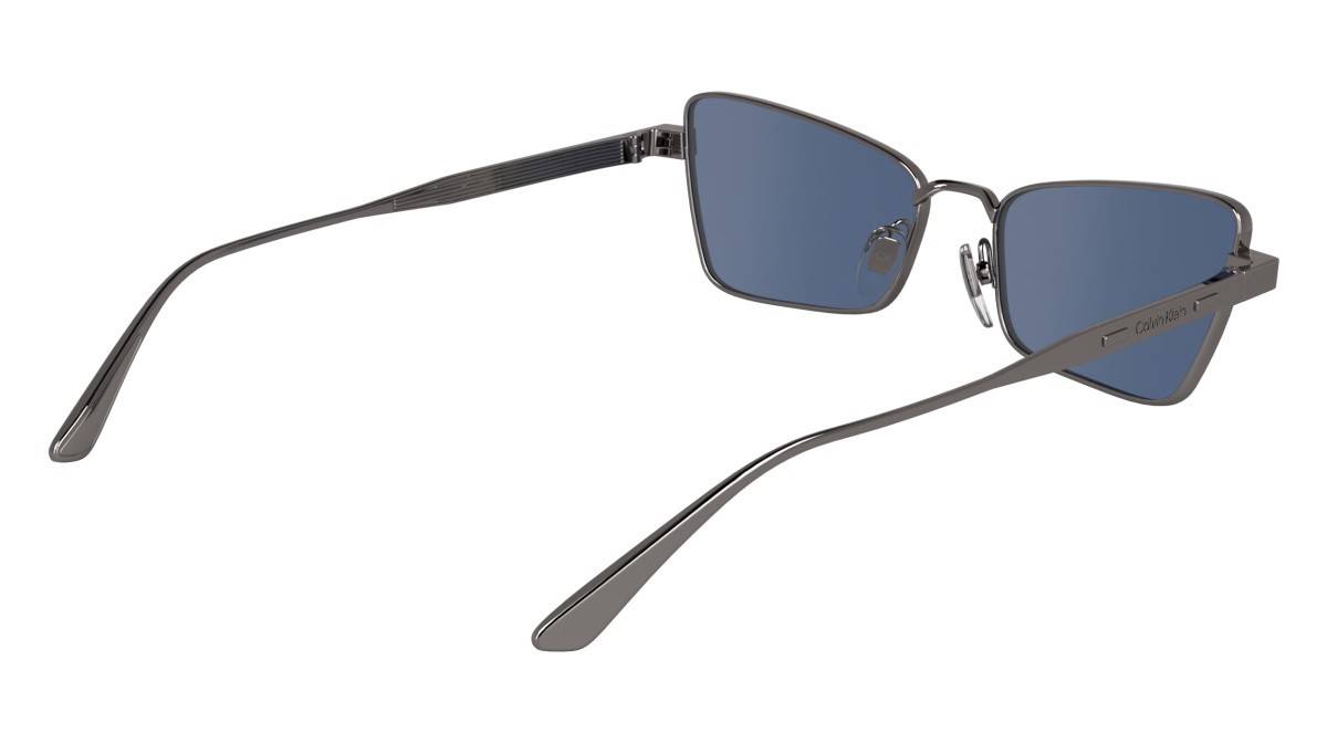 Sunglasses Calvin Klein CK24110S (014) color light gunmetal shape butterfly lenses solid light blue
