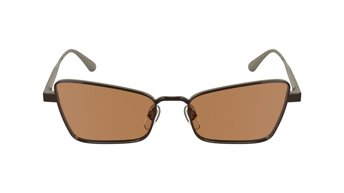 Sunglasses Calvin Klein CK24110S (200) color brown shape butterfly lenses solid ochre