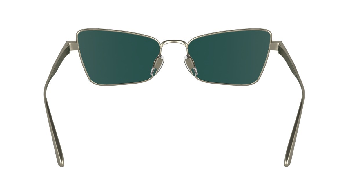 Sunglasses Calvin Klein CK24110S (716) color matte light gold shape butterfly lenses solid green