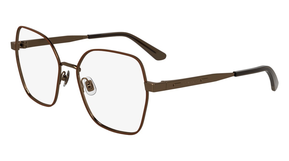 Eyeglasses Calvin Klein CK24112 N (783) color amber gold/nude shape square 