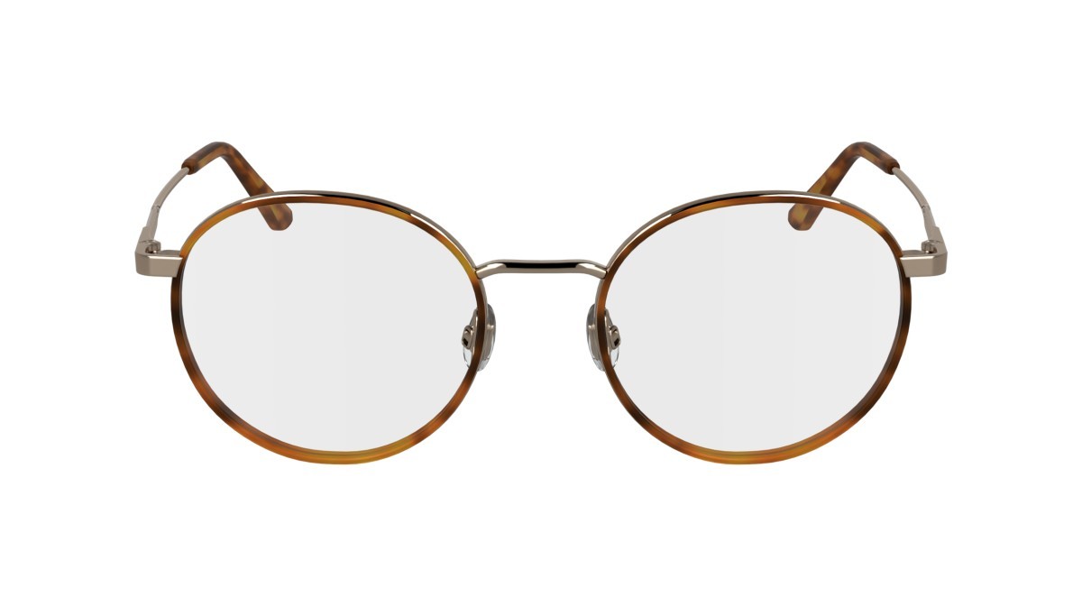 Brillen Calvin Klein CK24114 (265) farbe blonde havana form rund gläser color 3