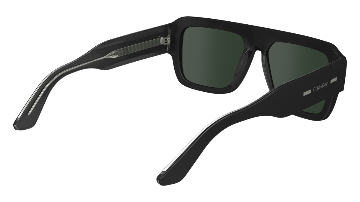 Sonnenbrillen Calvin Klein CK24501S (001) farbe black form rechteckig gläser solid green
