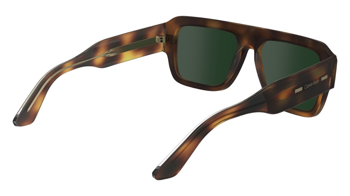 Sonnenbrillen Calvin Klein CK24501S (240) farbe havana form rechteckig gläser solid green