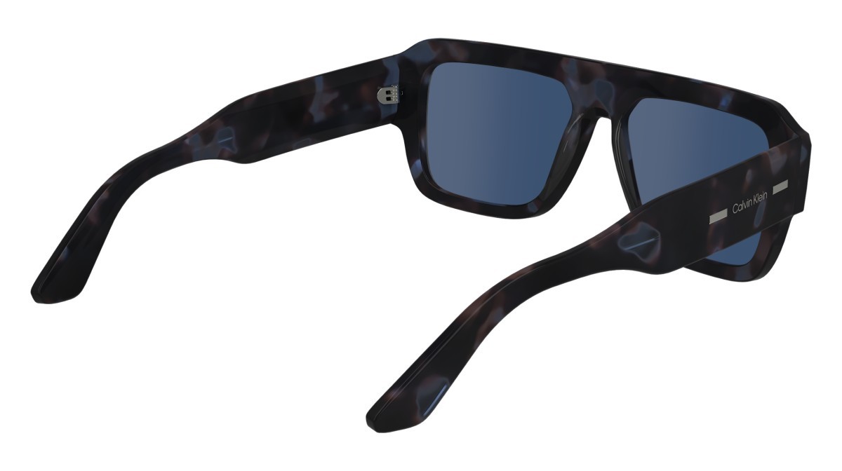 Sonnenbrillen Calvin Klein CK24501S (460) farbe blue havana form rechteckig gläser solid blue