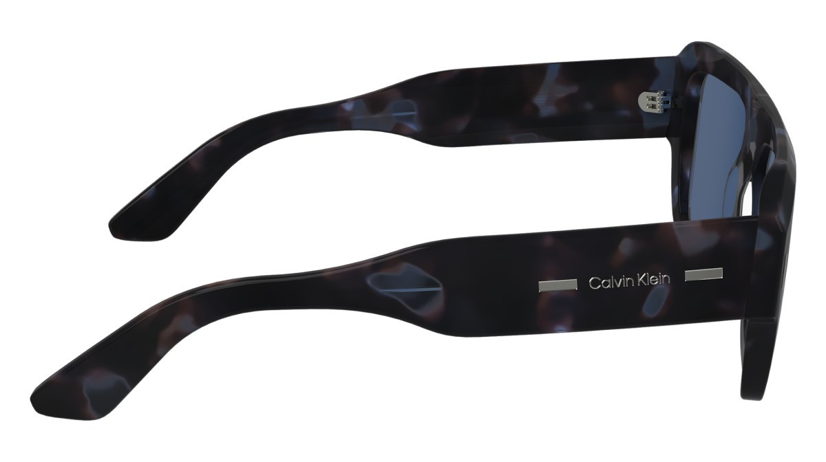 Sonnenbrillen Calvin Klein CK24501S (460) farbe blue havana form rechteckig gläser solid blue