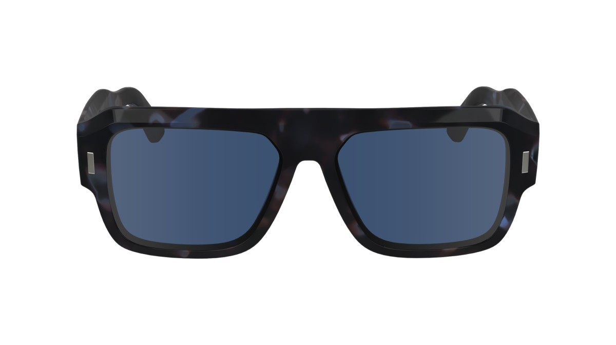 Sonnenbrillen Calvin Klein CK24501S (460) farbe blue havana form rechteckig gläser solid blue