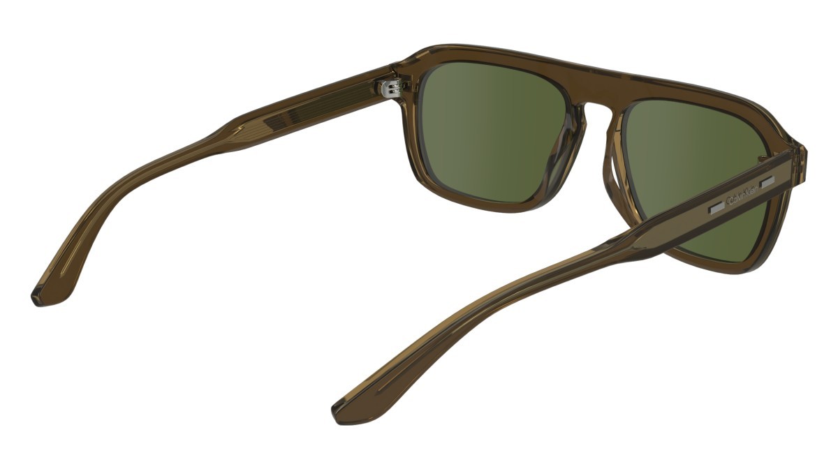 Sonnenbrillen Calvin Klein CK24504S (200) farbe brown form rechteckig gläser solid green