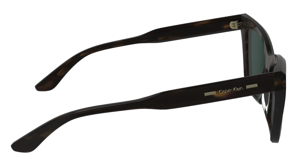 Sonnenbrillen Calvin Klein CK24505S (220) farbe havana brown form schmetterling gläser solid green