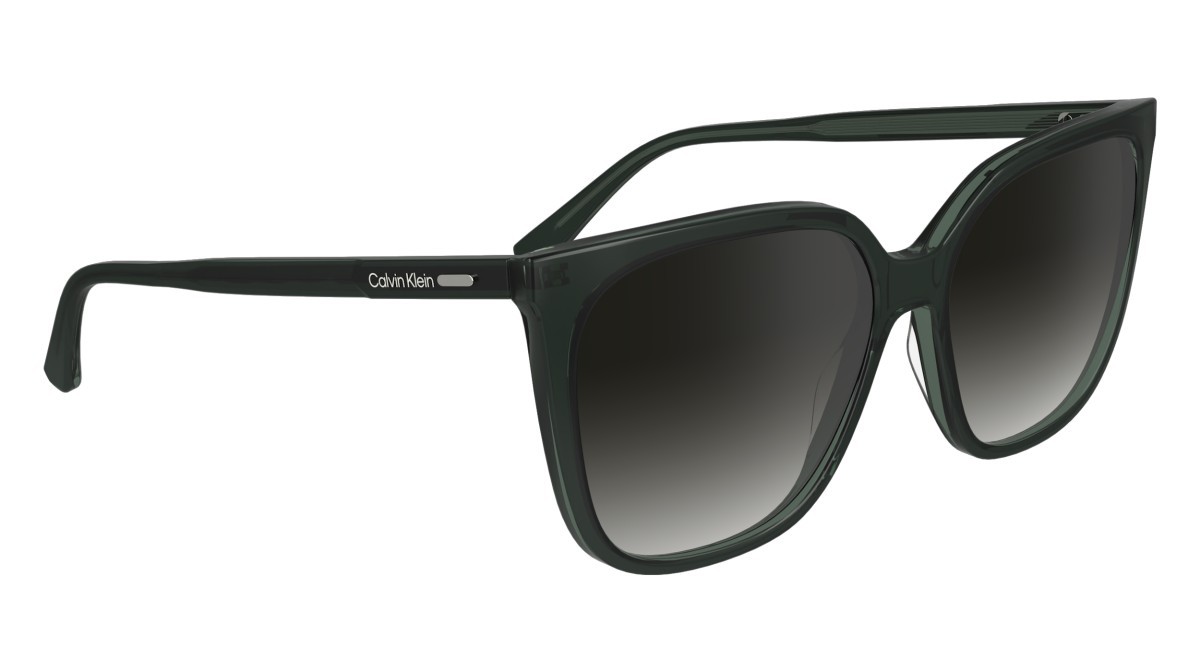 Sunglasses Calvin Klein CK24509S (339) color green/mint shape rectangle lenses gradient brown