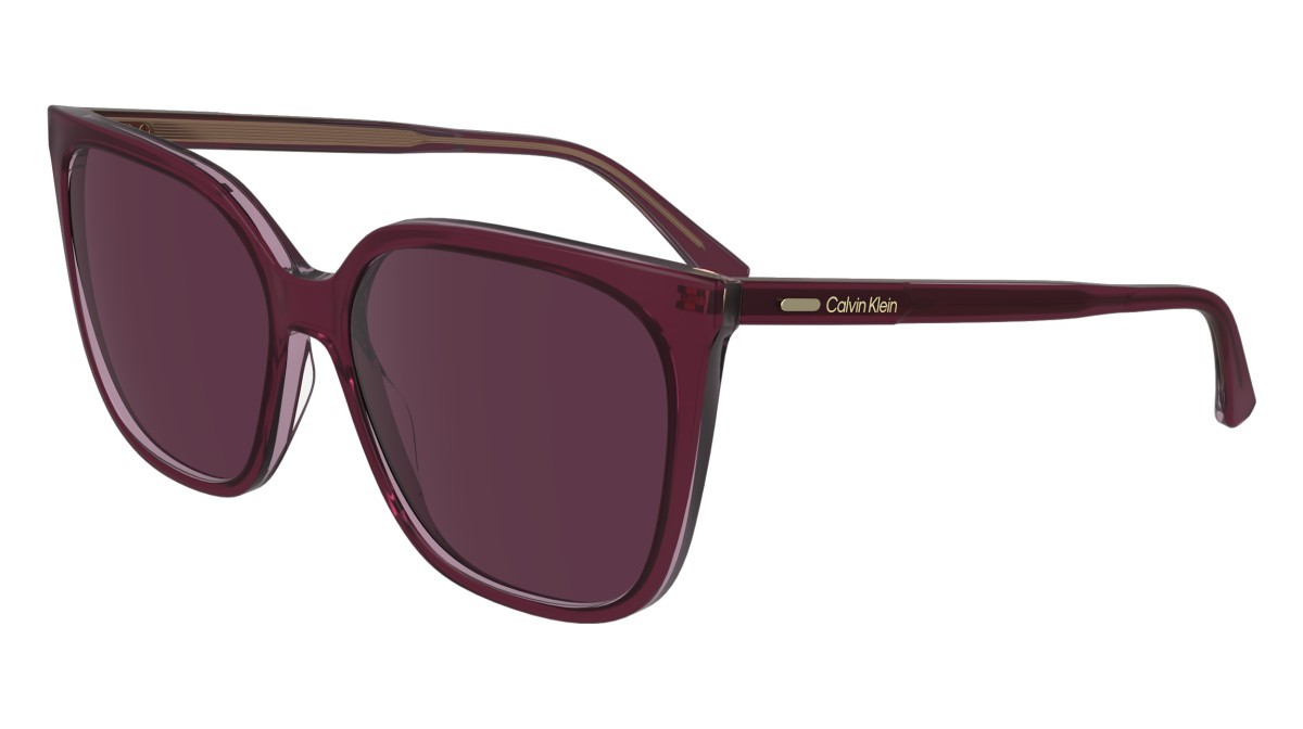 Sunglasses Calvin Klein CK24509S (613) color cherry/rose shape rectangle lenses solid wine