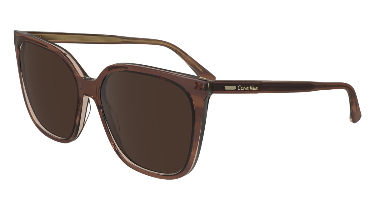 Sunglasses Calvin Klein CK24509S N (203) color striped brown/rose shape rectangle 
